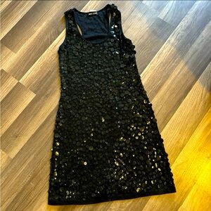 Wet Seal Black Tank Dress with Sequins size Small